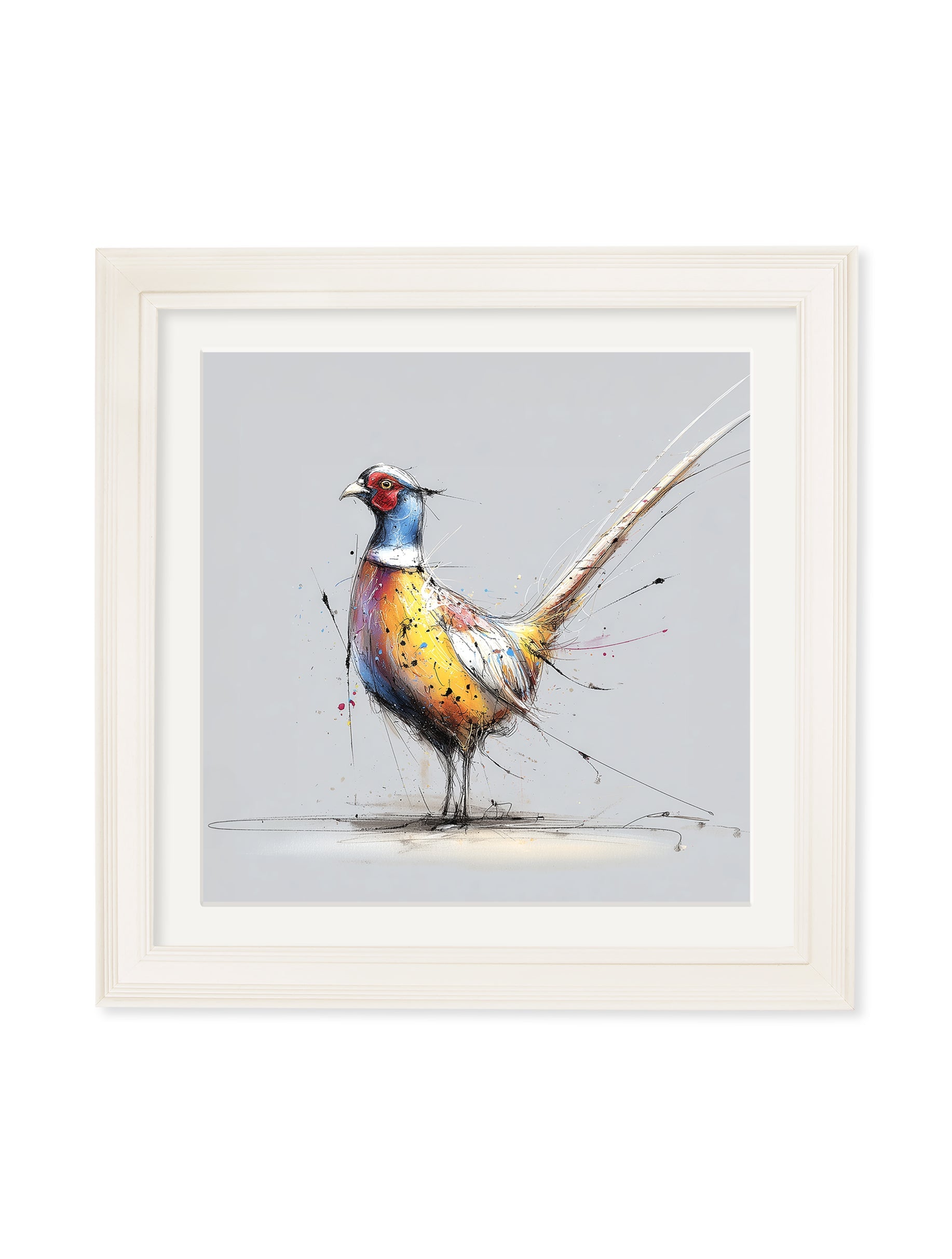 Plump Pheasant Cosy Sketch - Cream Hurstwood Square Frame