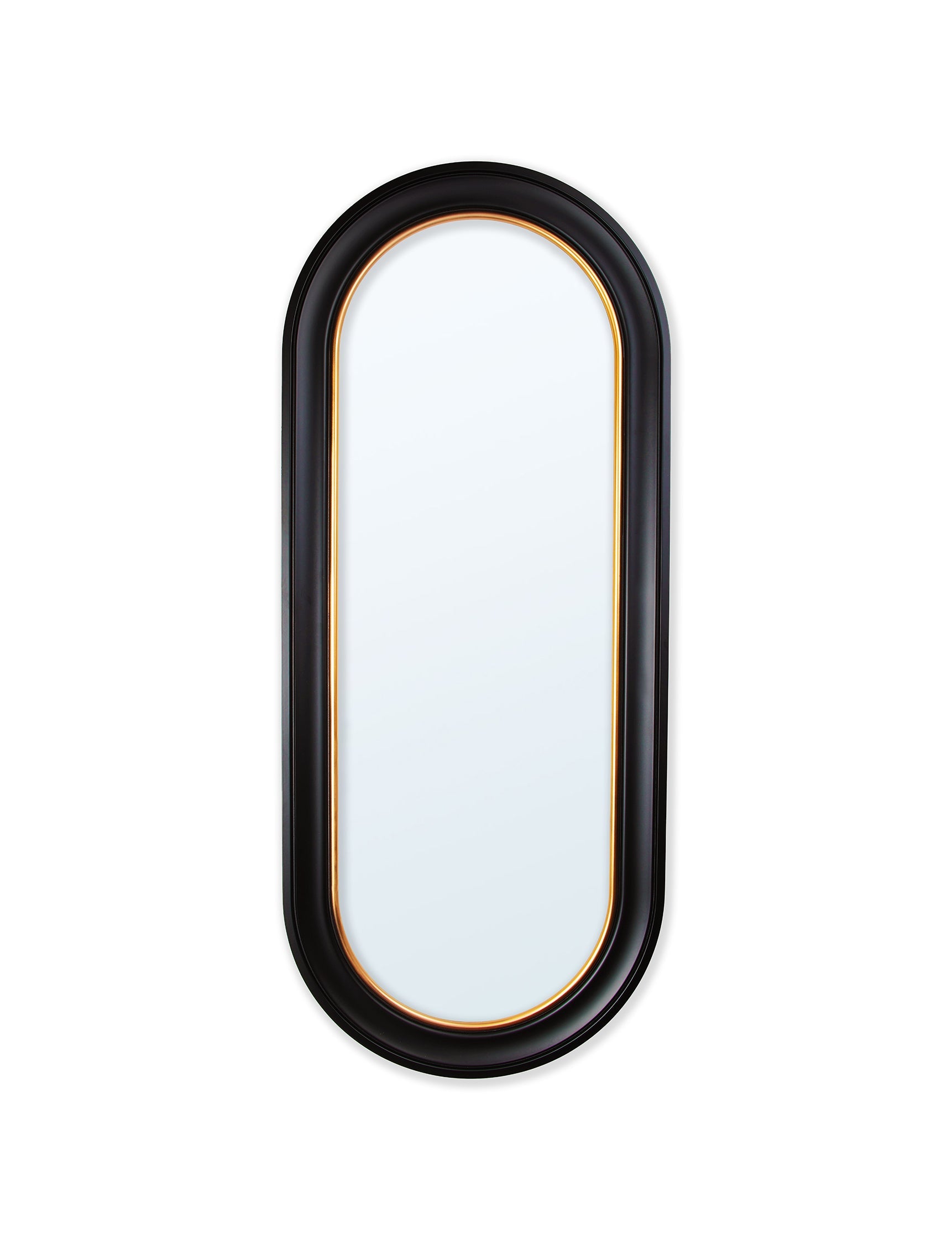 Pill Mirror - Black and Gold