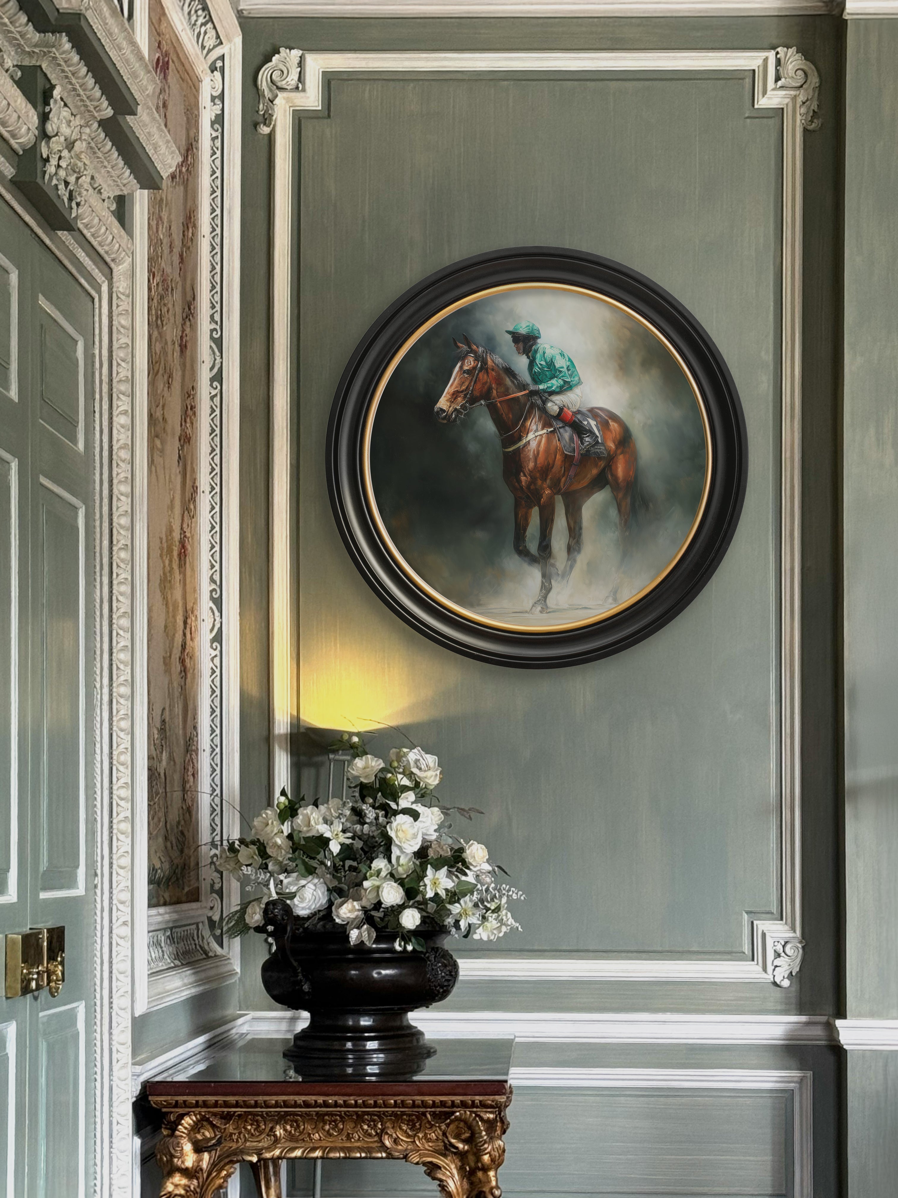The Irish Racehorses - Oxford Round Frame