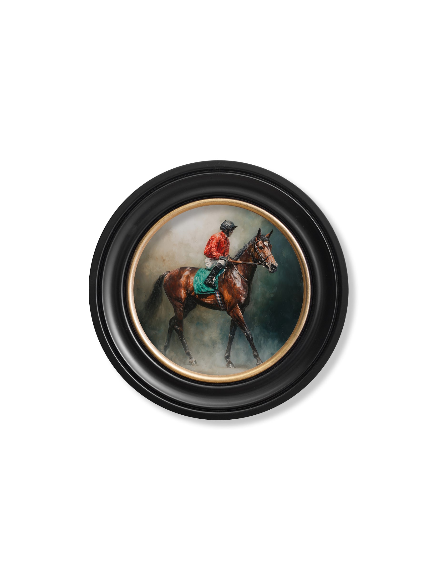The Irish Racehorses - Oxford Round Frame