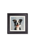 The Smiley Sheepdog - Black Hurstwood Square Frame