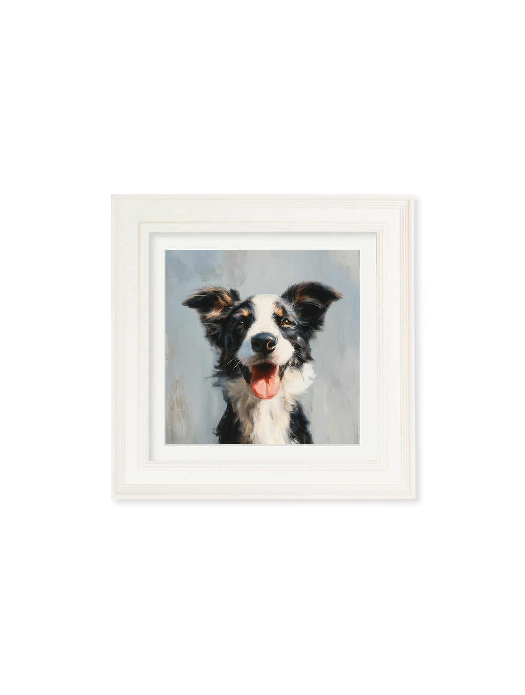 The Smiley Sheepdog - Cream Hurstwood Square Frame