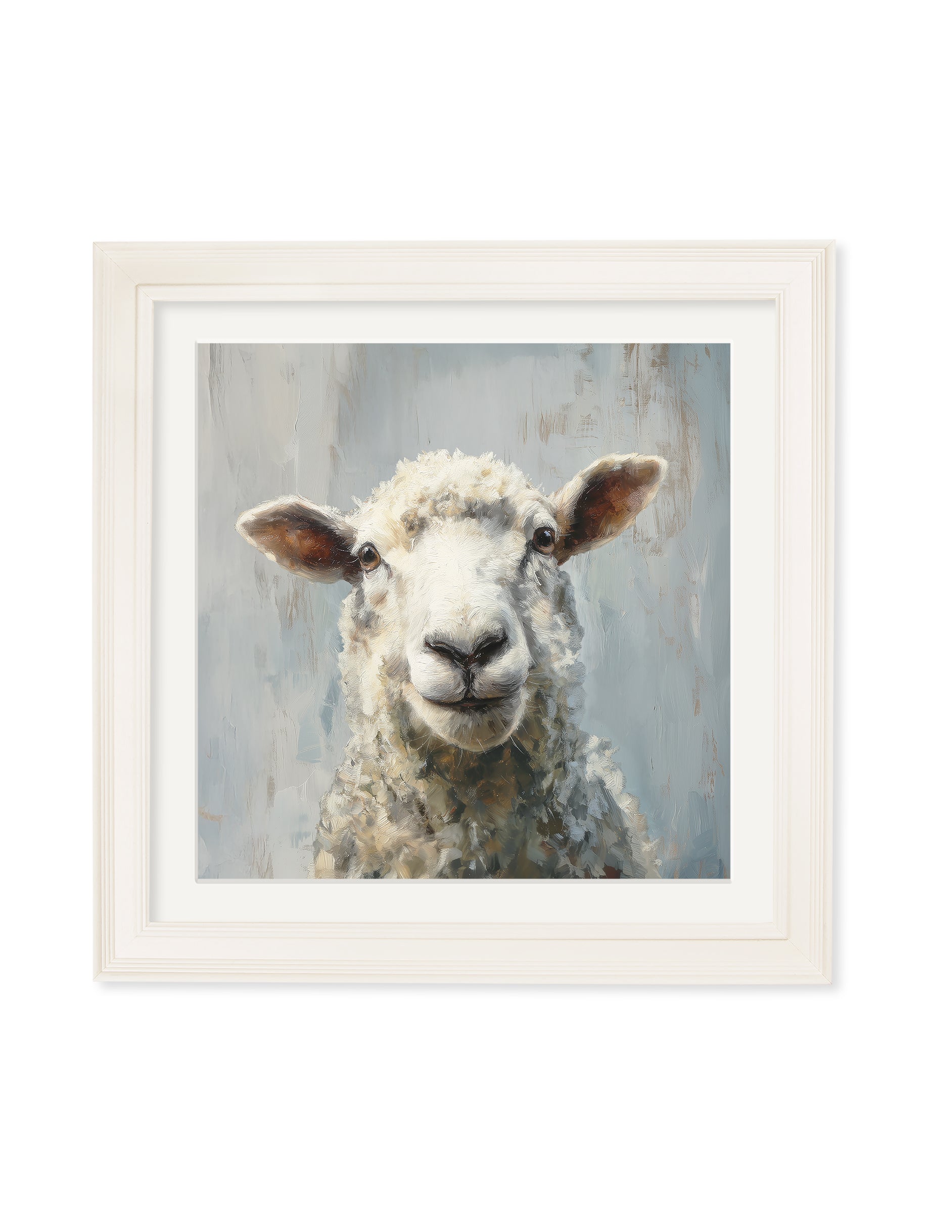 The Jolly Sheep - Cream Hurstwood Square Frame