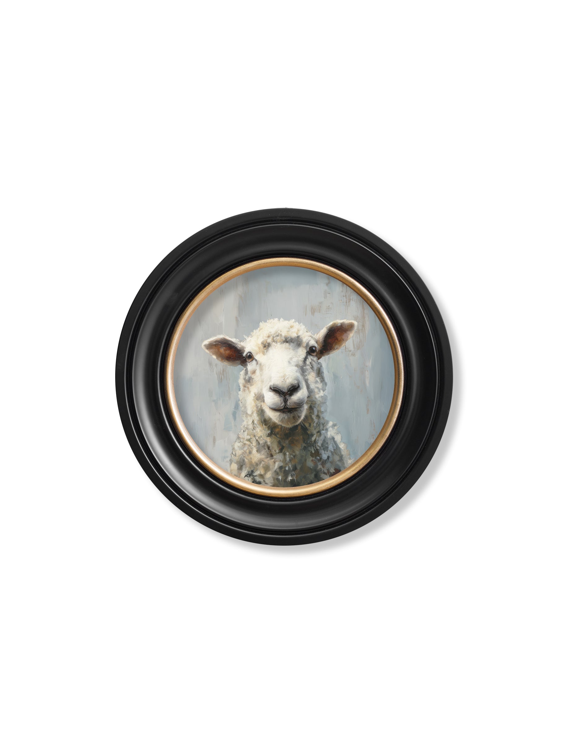 The Jolly Sheep - Oxford Round Frame