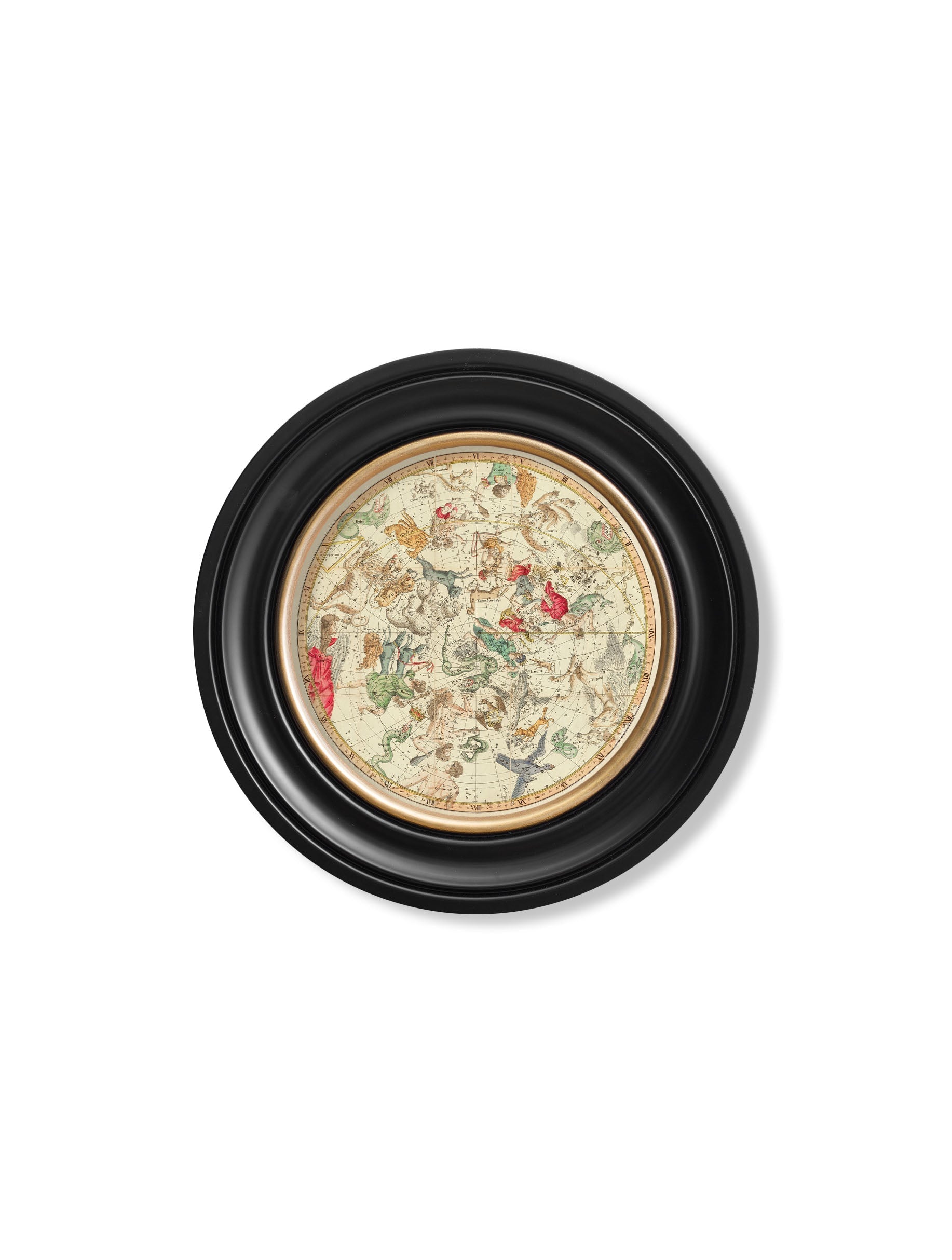 c.1820 Map of Constellations - Round Frame