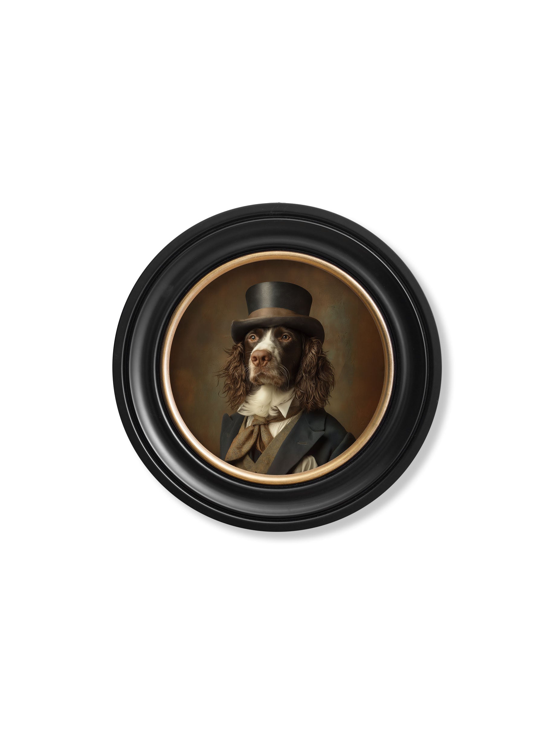 Duke Springly - Gentleman Springer Spaniel Oxford Round Frame