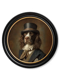 Duke Springly - Gentleman Springer Spaniel Oxford Round Frame