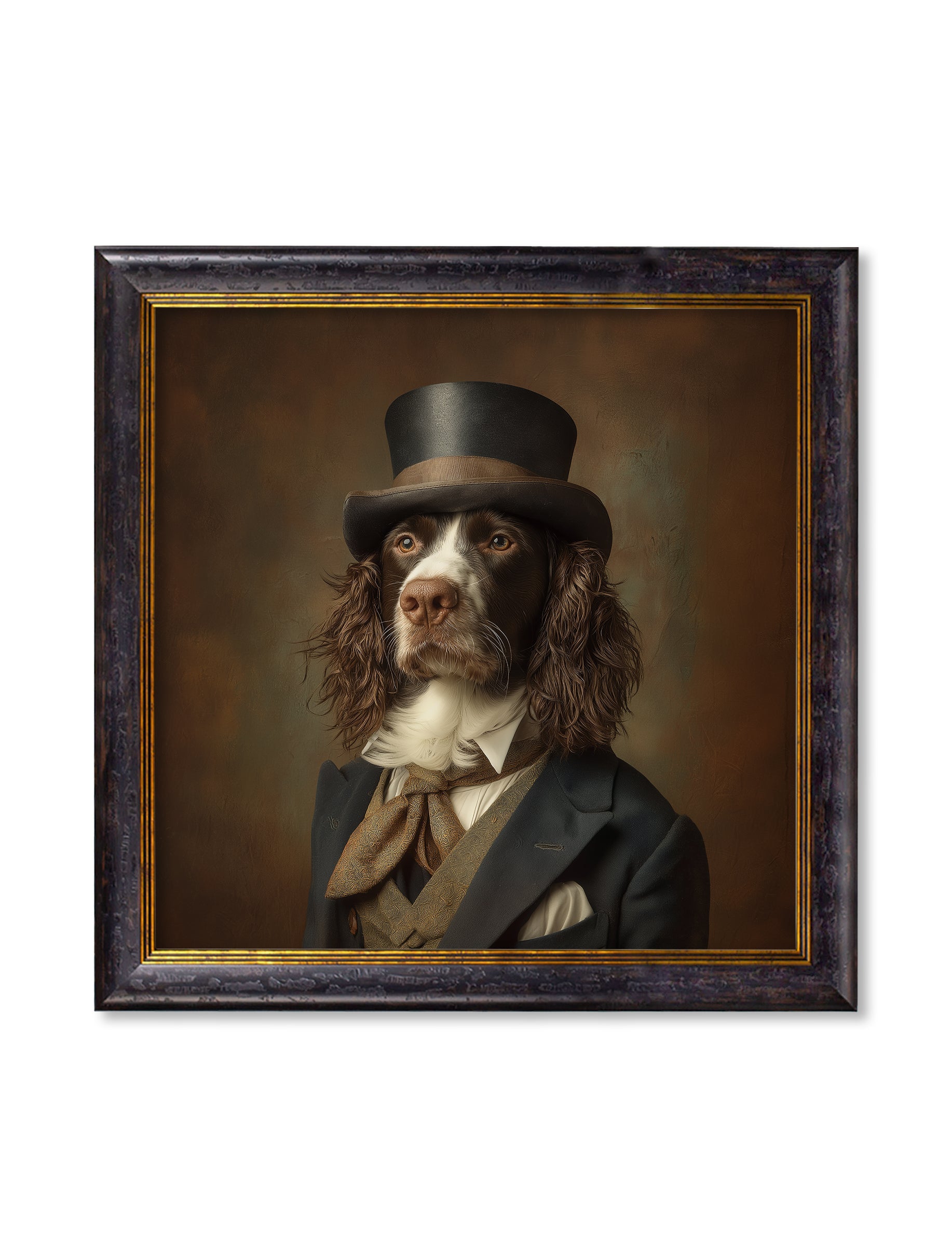 Duke Springly - Gentleman Springer Spaniel Oxford Square Frame