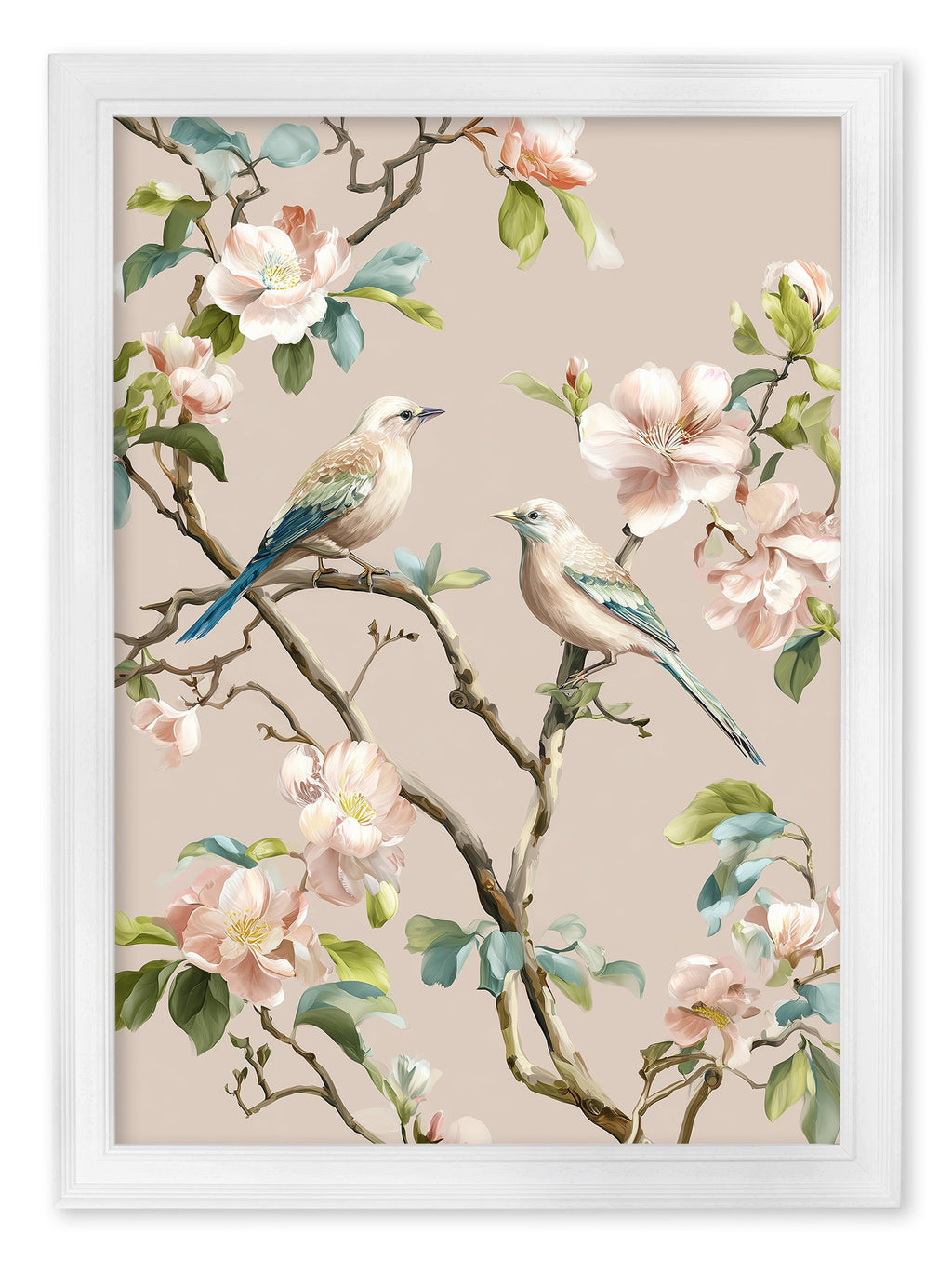Blossom Songbirds - White Hurstwood Frame
