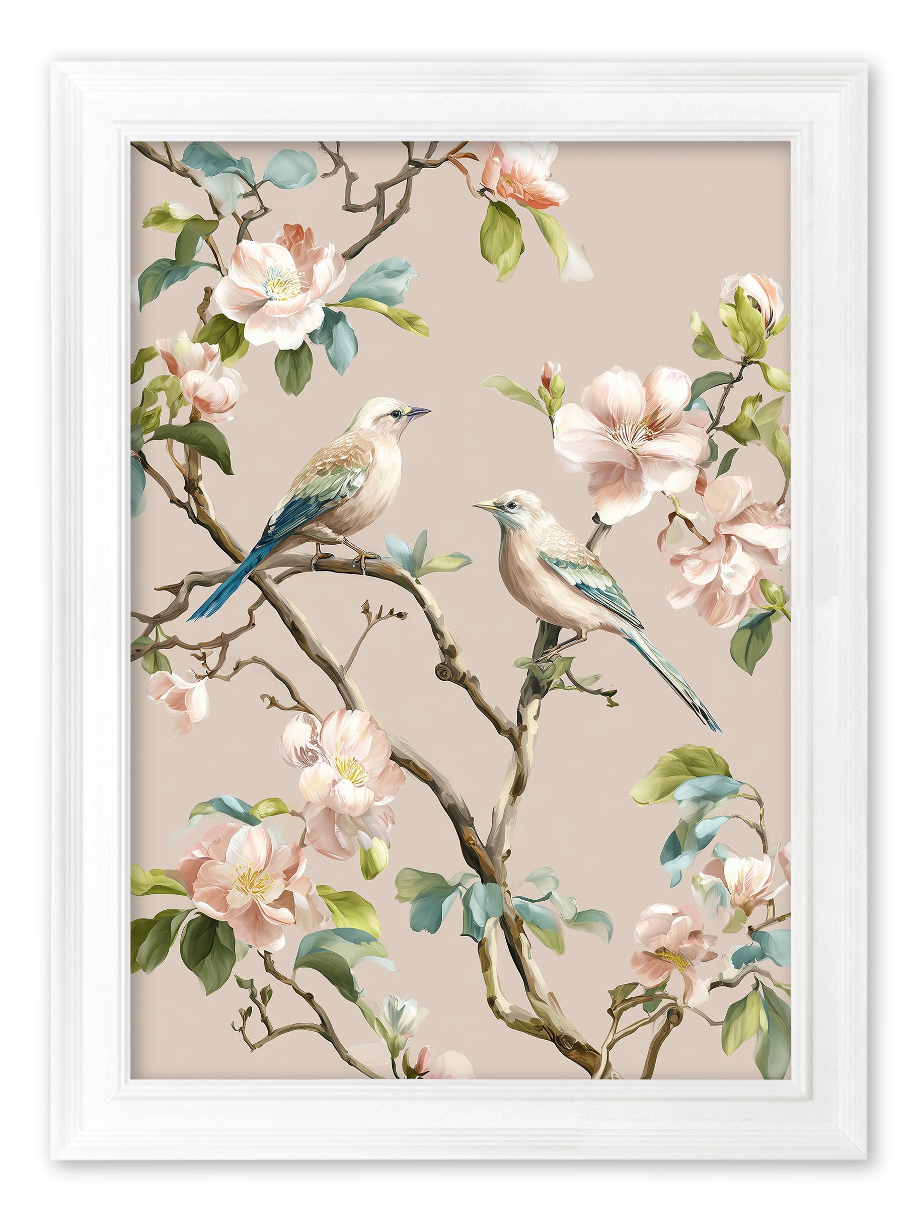 Blossom Songbirds - White Hurstwood Frame