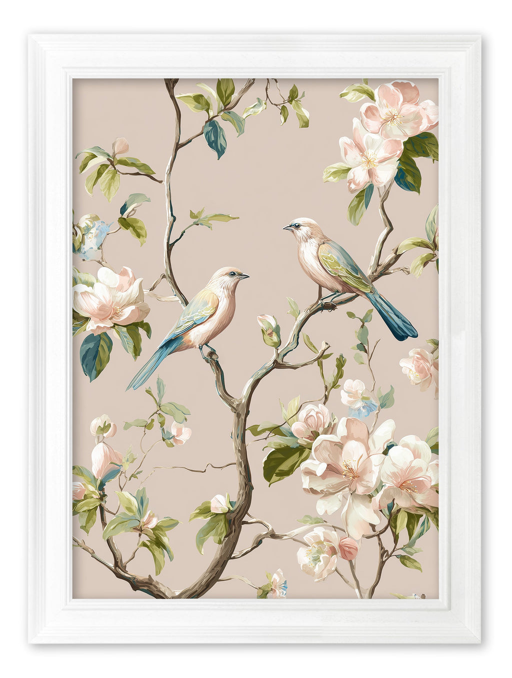 Blossom Songbirds - White Hurstwood Frame