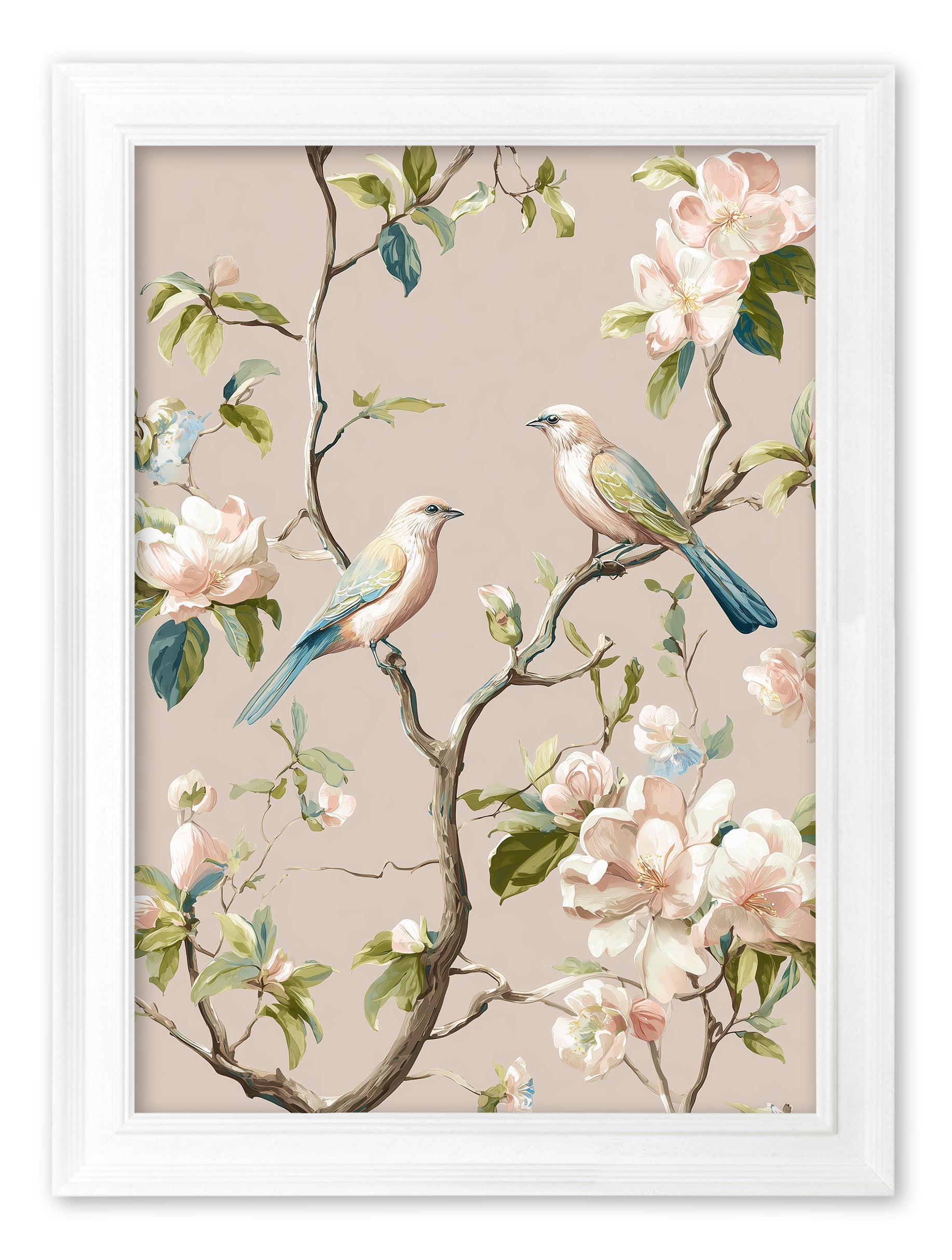 Blossom Songbirds - White Hurstwood Frame