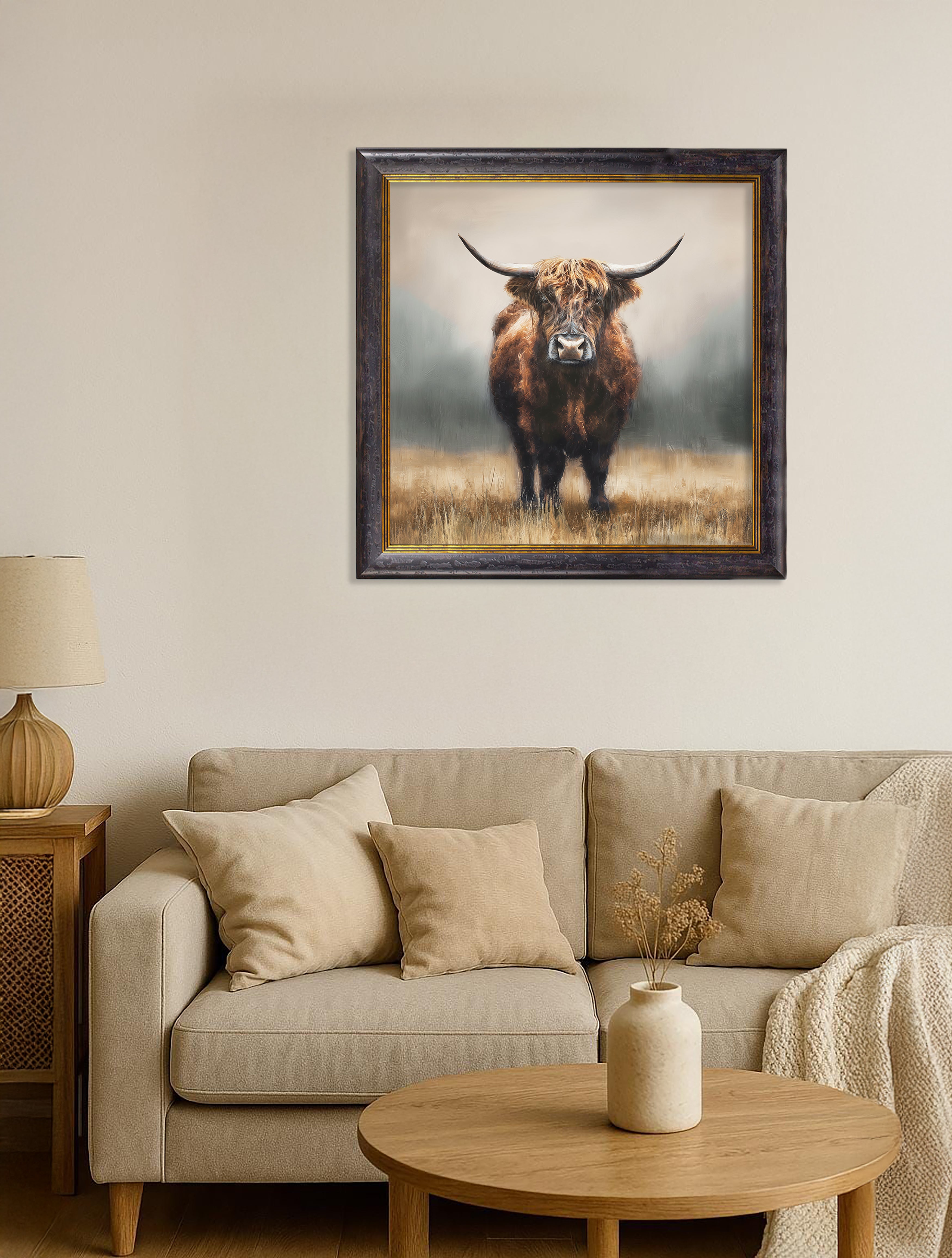 Highland Cow - Oxford Square Frame