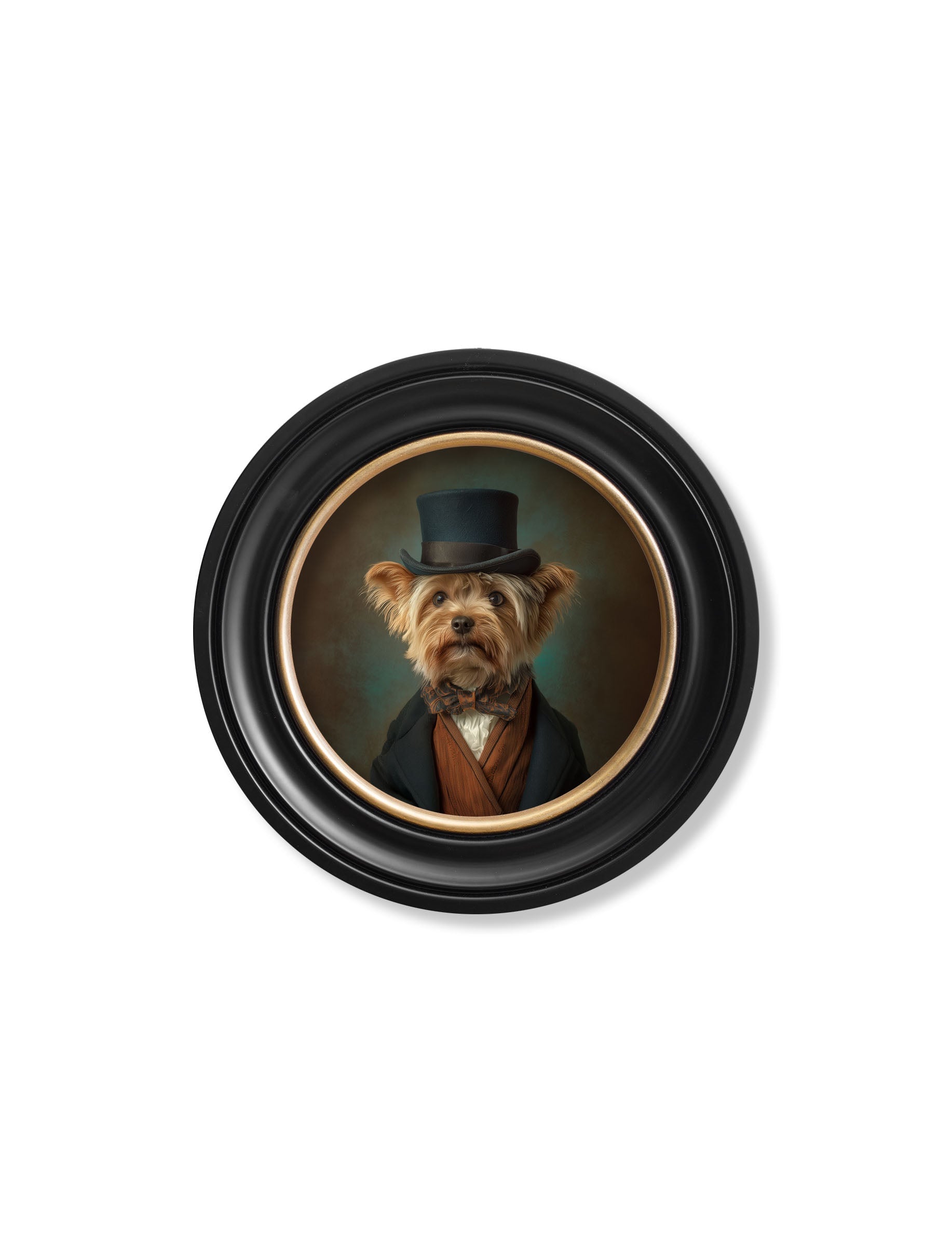Lord Barkley of York - Gentleman Yorkshire Terrier Oxford Round Frame