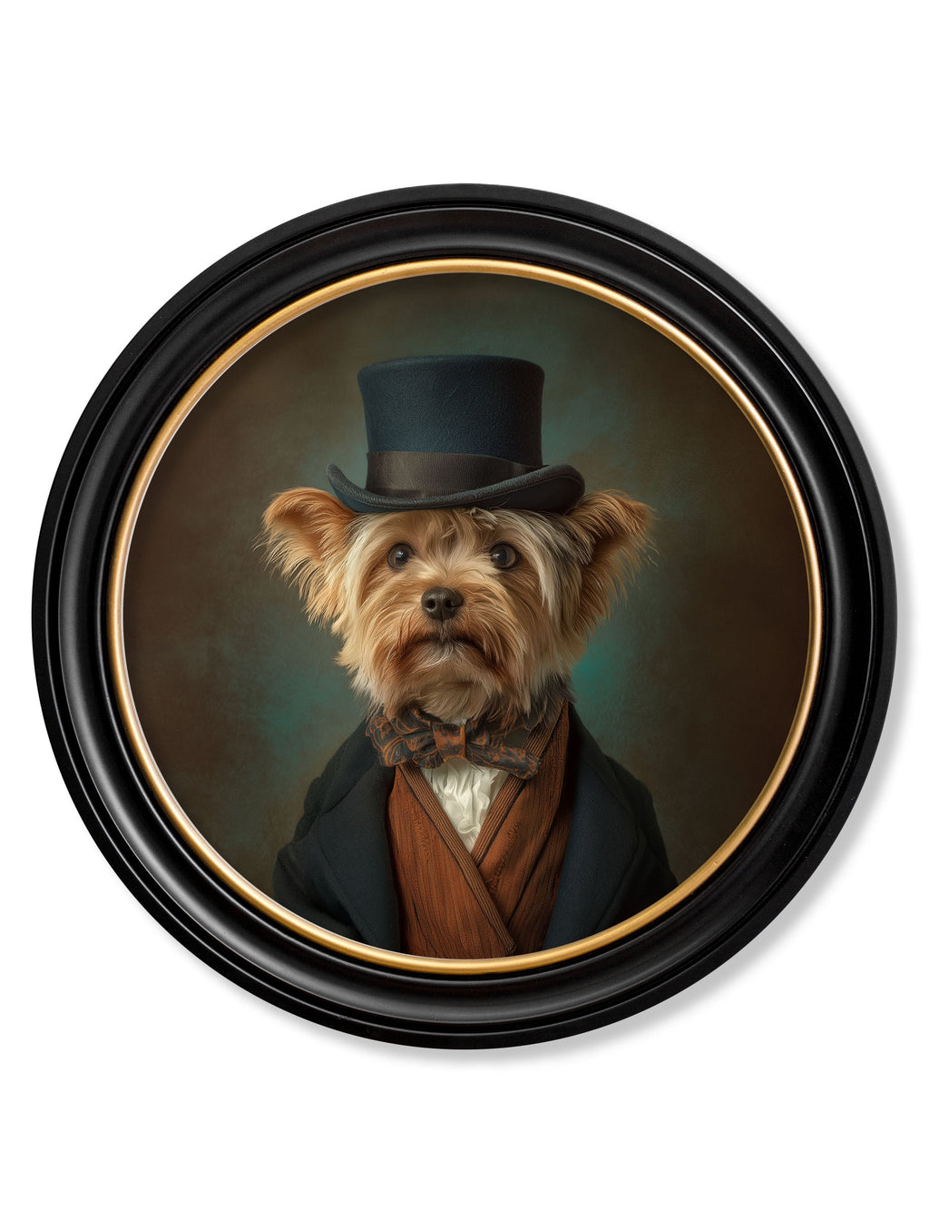 Lord Barkley of York - Gentleman Yorkshire Terrier Oxford Round Frame