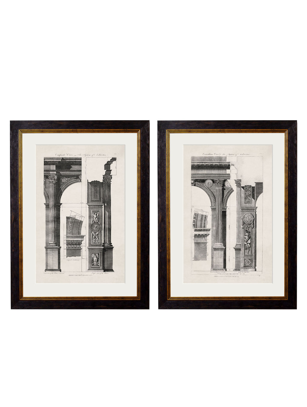 c.1796 Architectural Studies of Arches | Georgian Architecture Framed Print