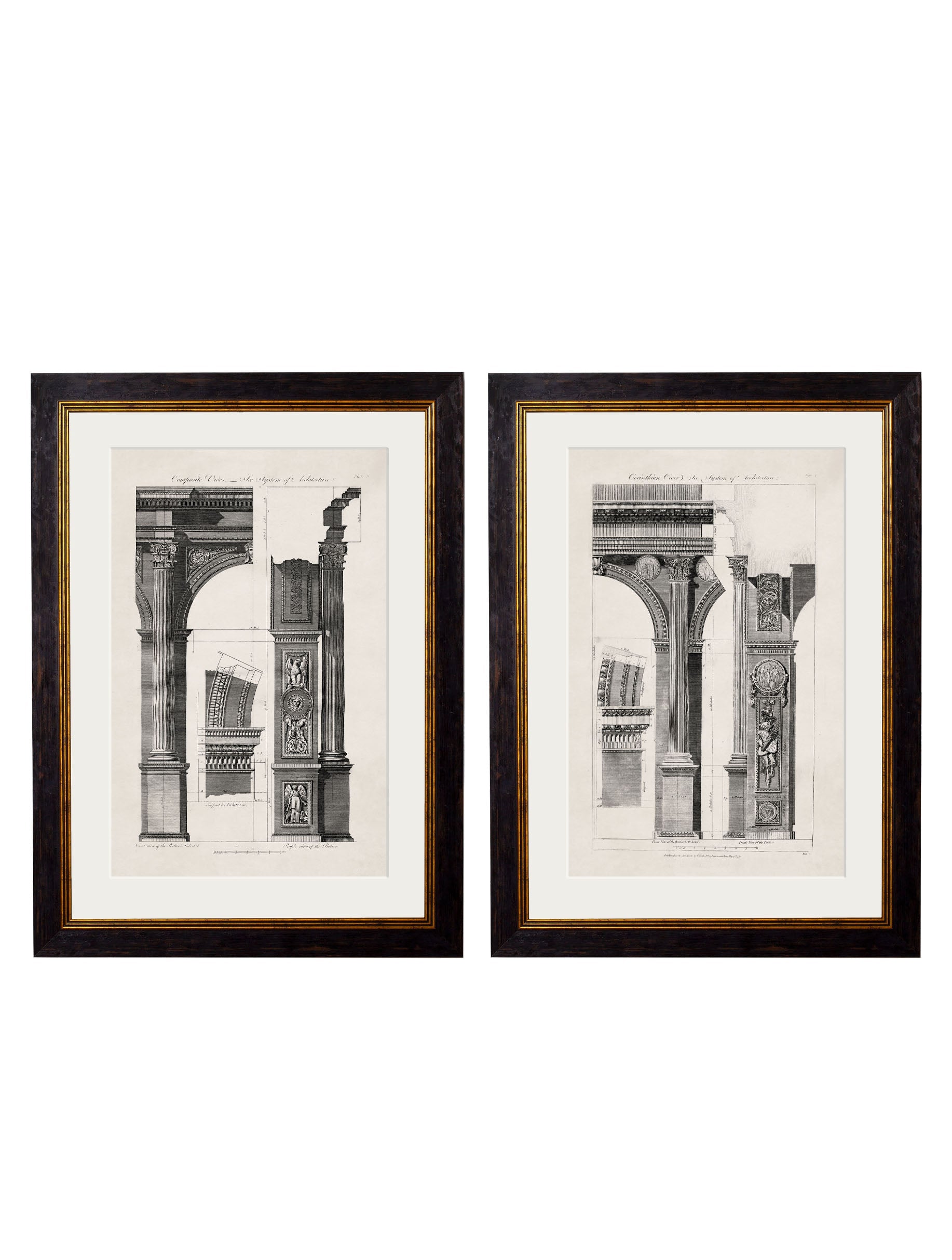 c.1796 Architectural Studies of Arches | Georgian Architecture Framed Print