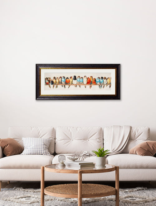 Birds on a Wire Panorama by Hector Giacomelli