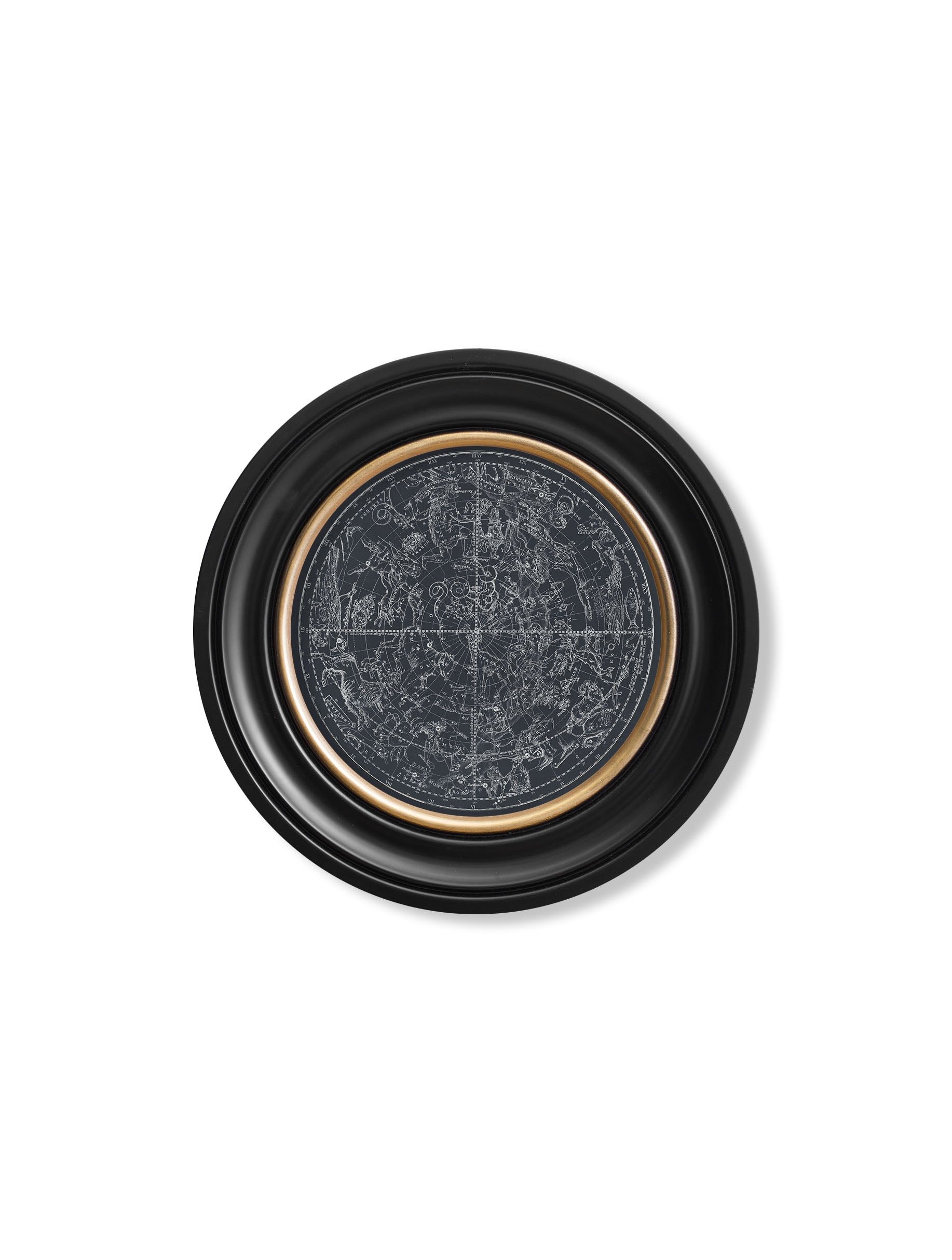 c.1800 Map of Constellations - Round Frame