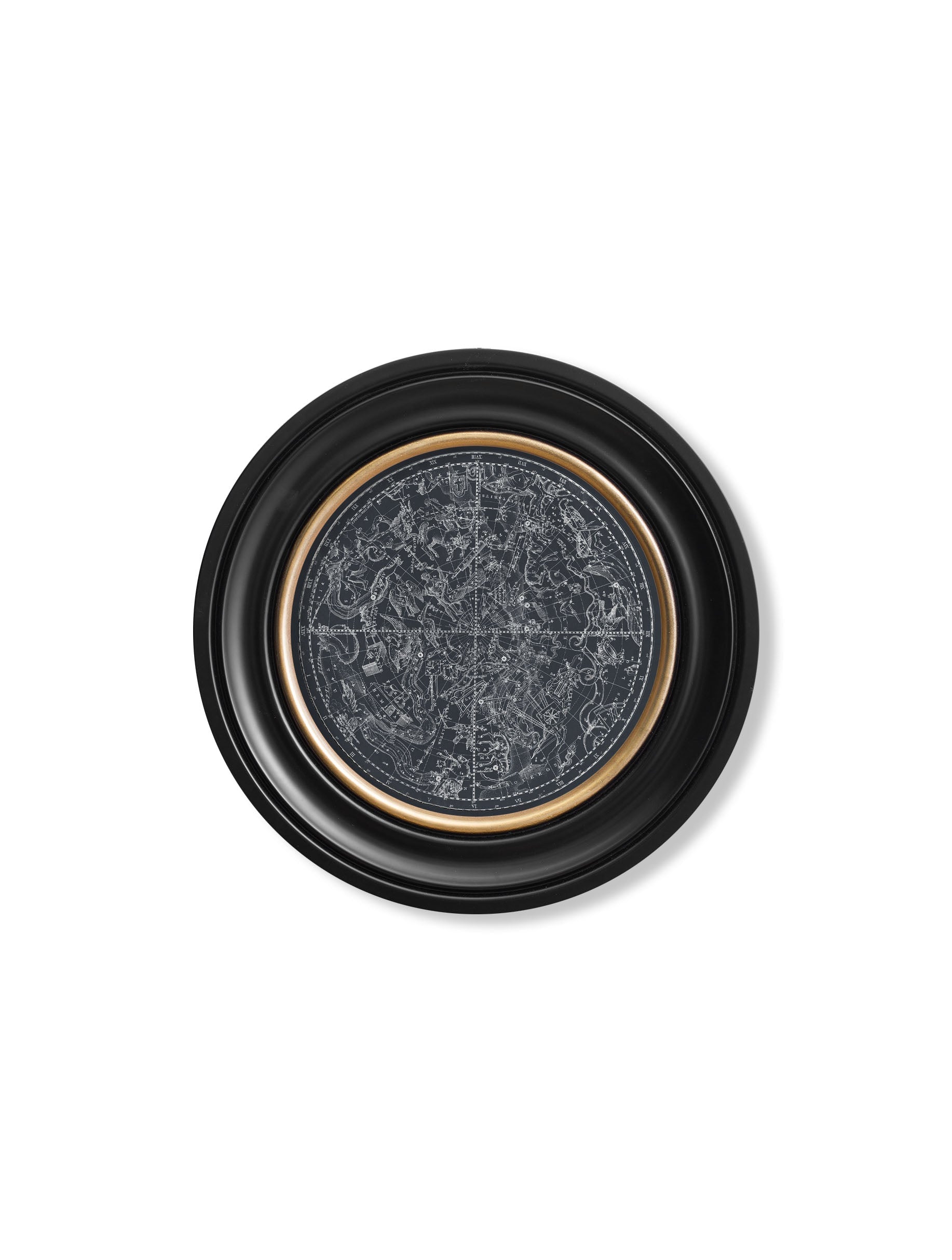 c.1800 Map of Constellations - Round Frame