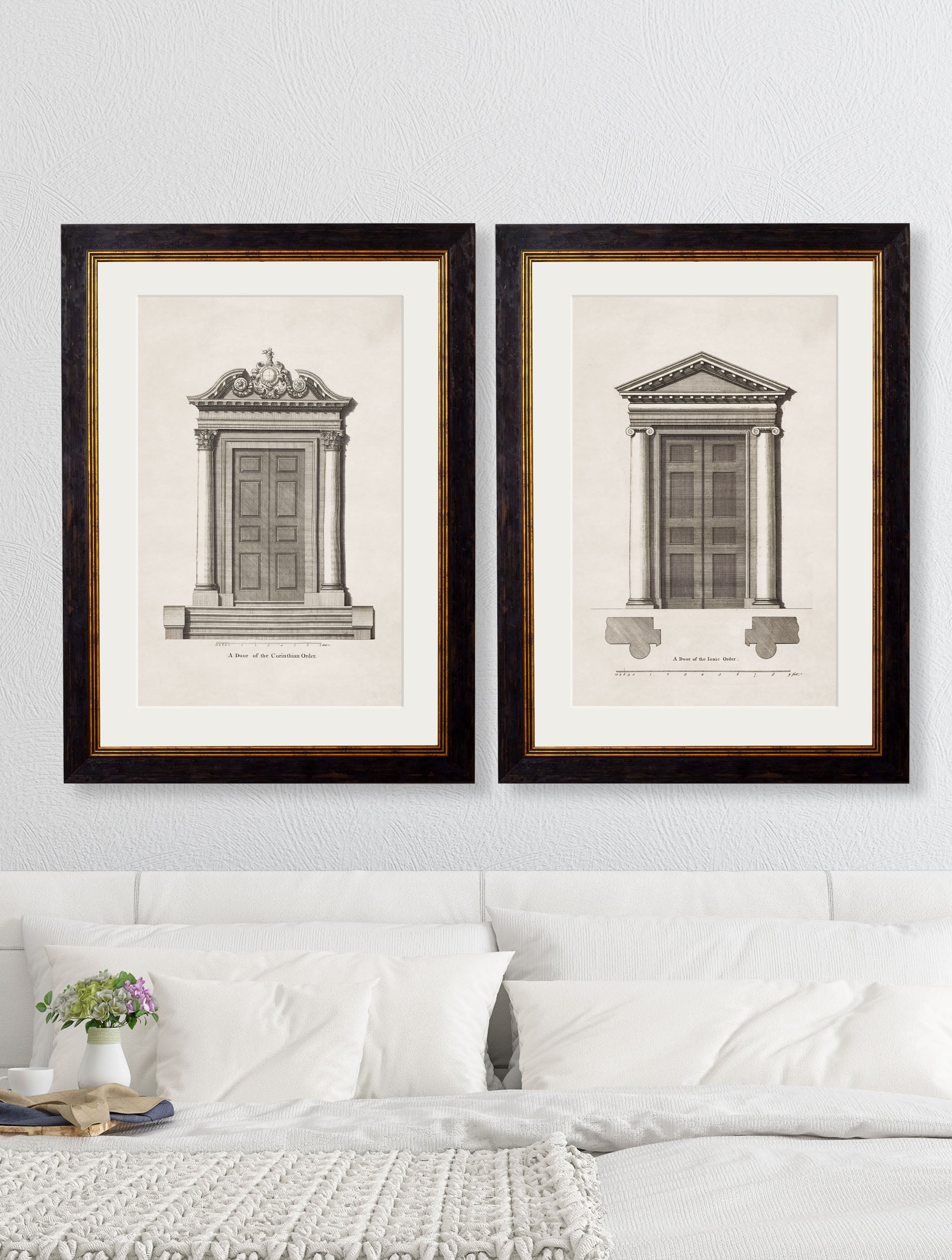 c.1756 Architectural Studies of Doors | Vintage Architecture Framed Print
