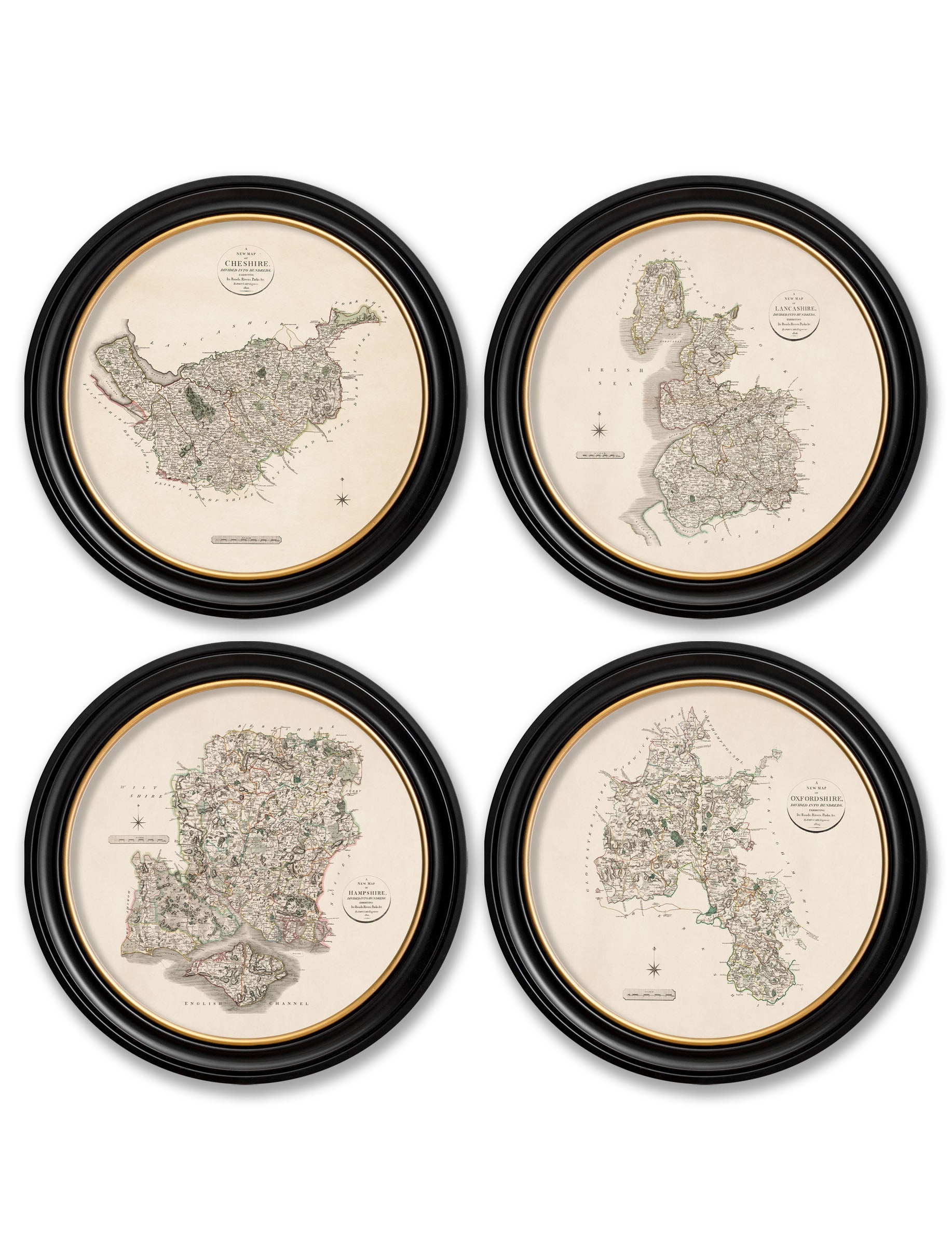 c.1806 County Maps of England - Round