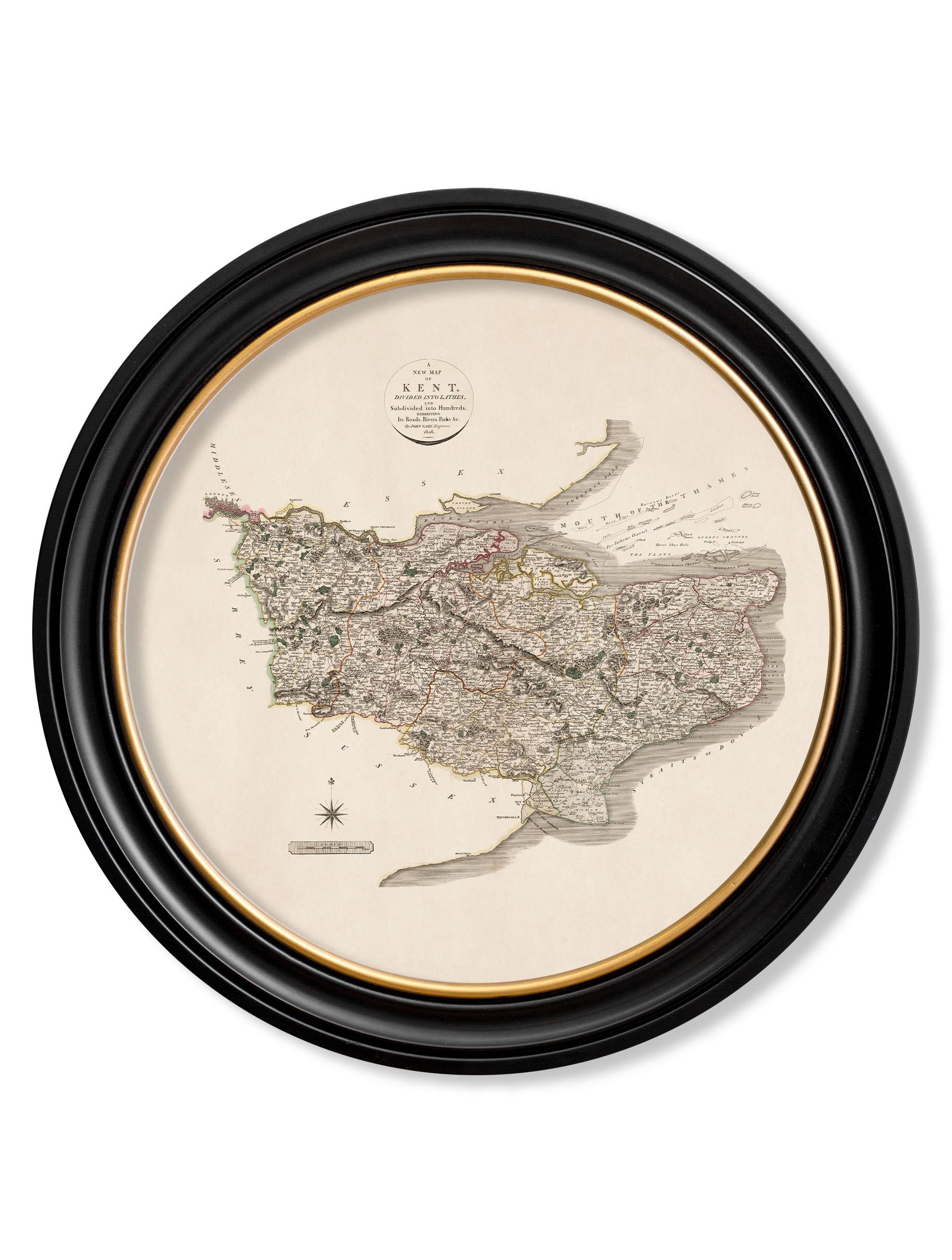 c.1806 County Maps of England - Round
