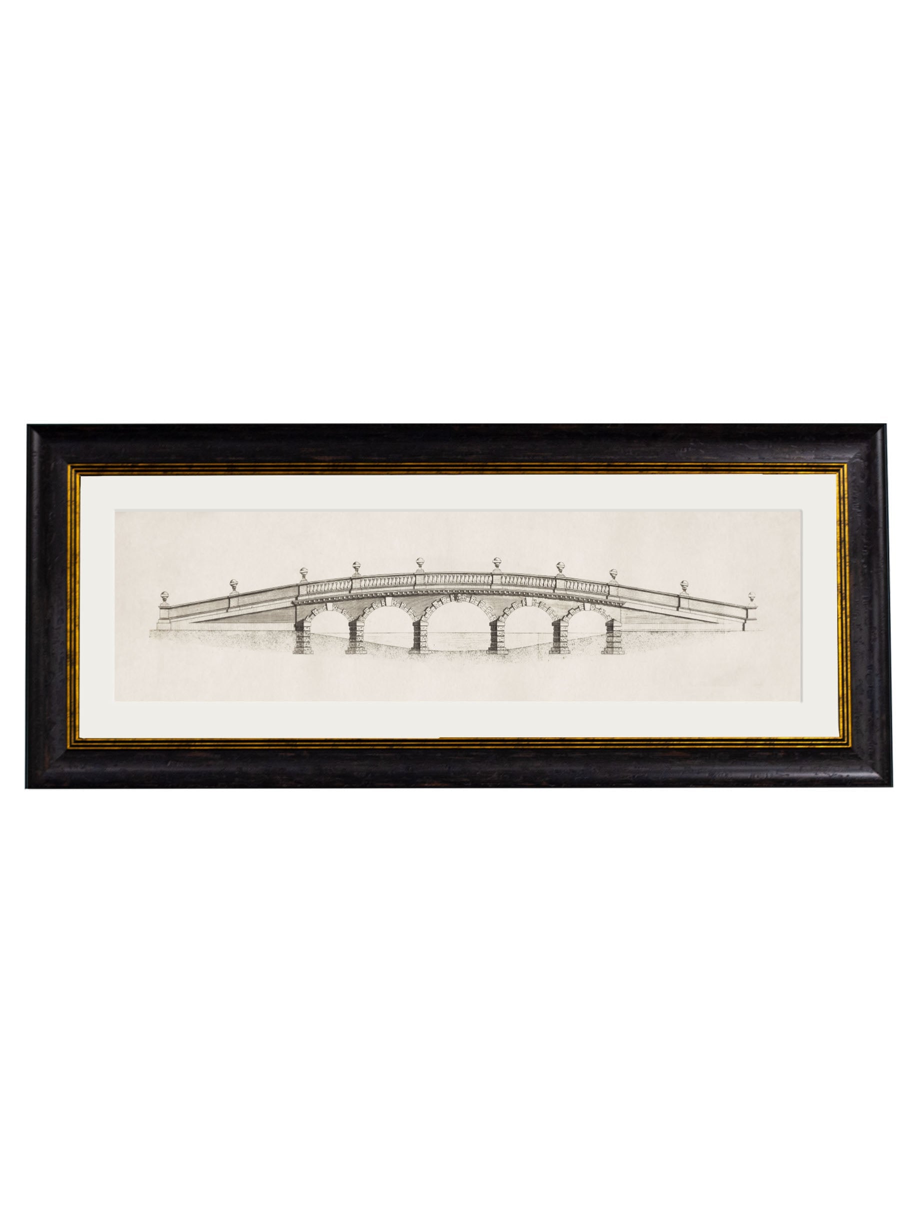 c.1756 Architectural Elevations of Bridges | Georgian Bridge Framed Print