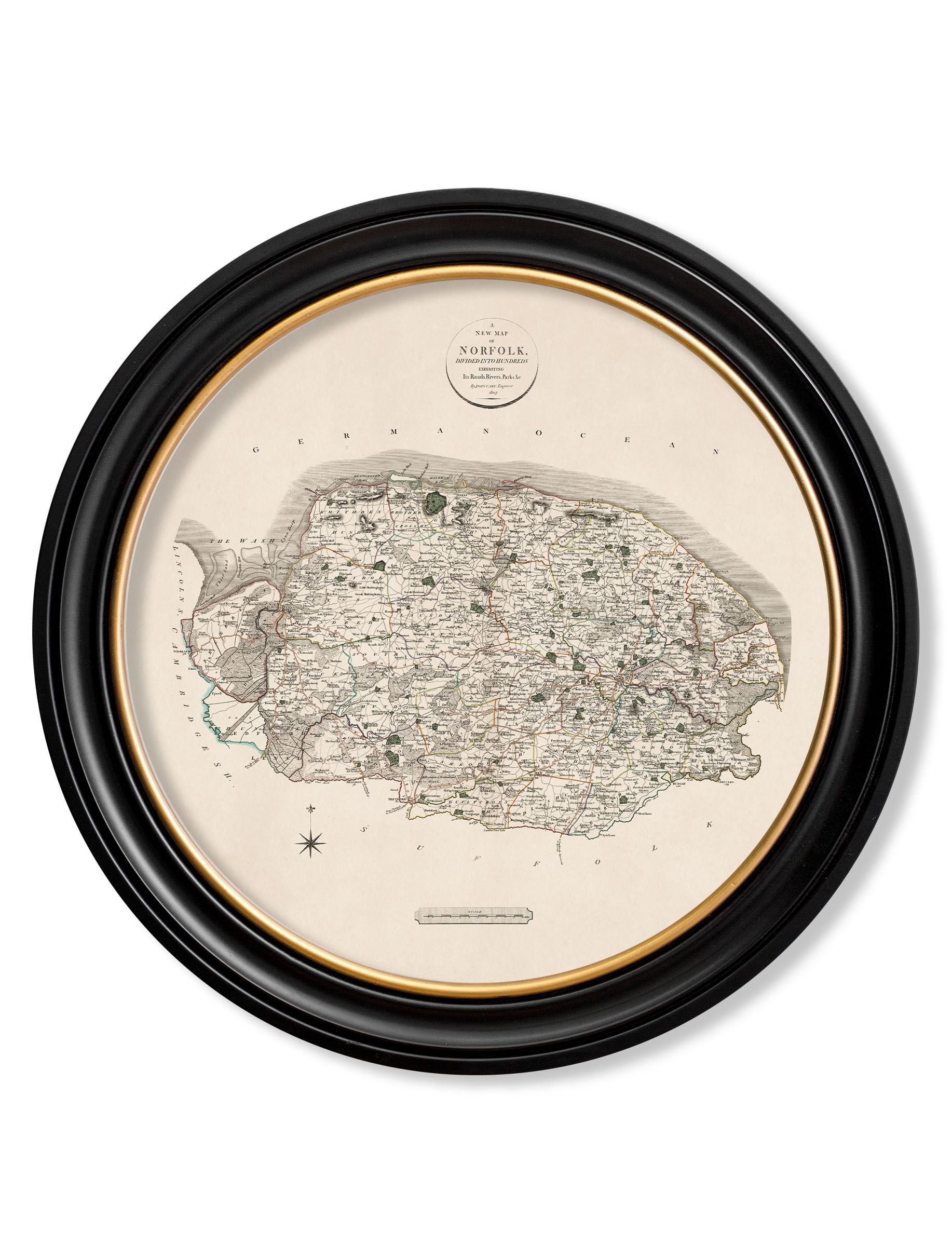 c.1806 County Maps of England - Round