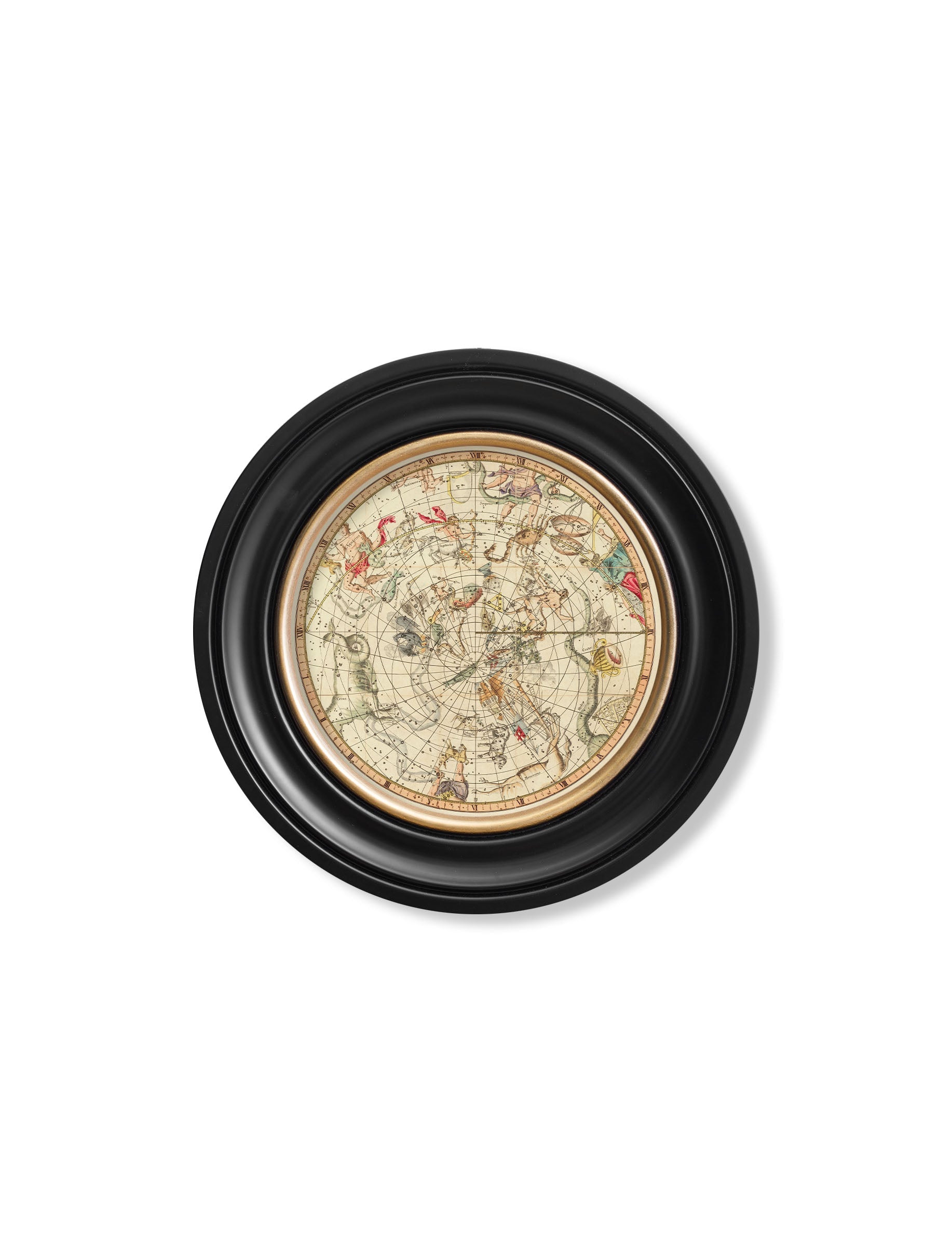 c.1820 Map of Constellations - Round Frame
