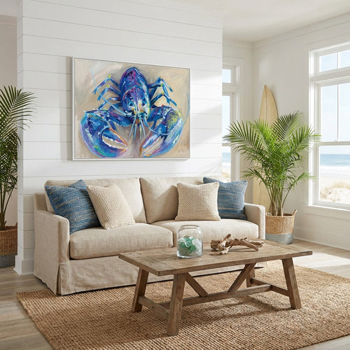 'Big Blue' – Framed Lobster Canvas Print